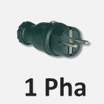 Phích cắm công nghiệp 1 pha